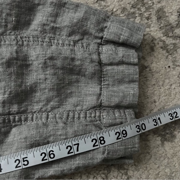Athleta Retreat Linen Jogger Pant Blue Grey Coastal Casual Women’s Large Tall - Picture 7 of 9